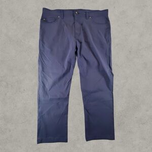 Prana Pants Mens 40x30 Navy Blue Slim Fit Performance Casual Activewear Outdoor